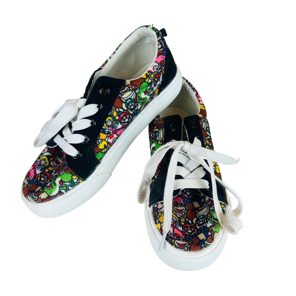 Super Mario Kids Size 2 Sneakers 🎮 Ground Up Nintendo Shoes